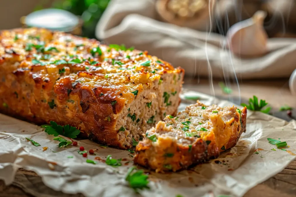 garlic parmesan chicken meatloaf