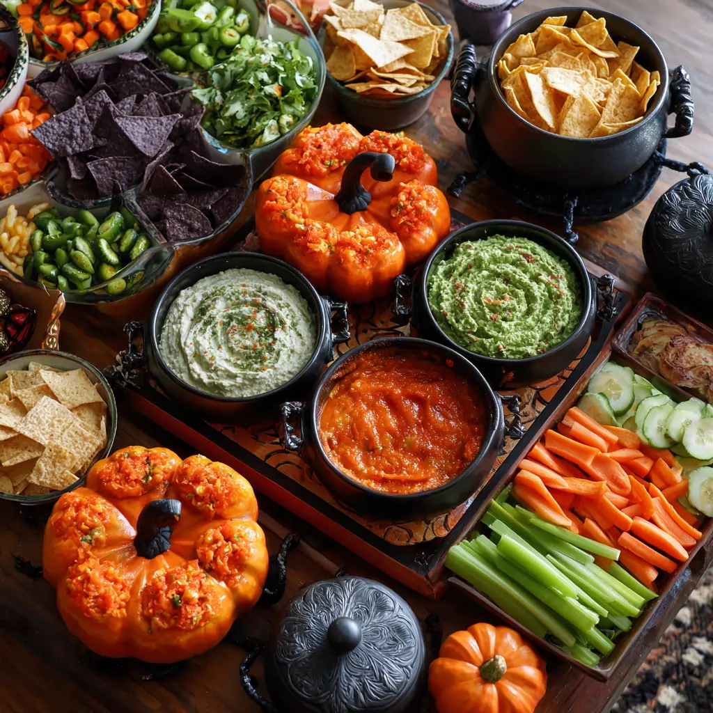 alibounaf Overhead shot of a festive Halloween party snack tabl 372cec6c f96c 43f2 8930 f86adcc69c88