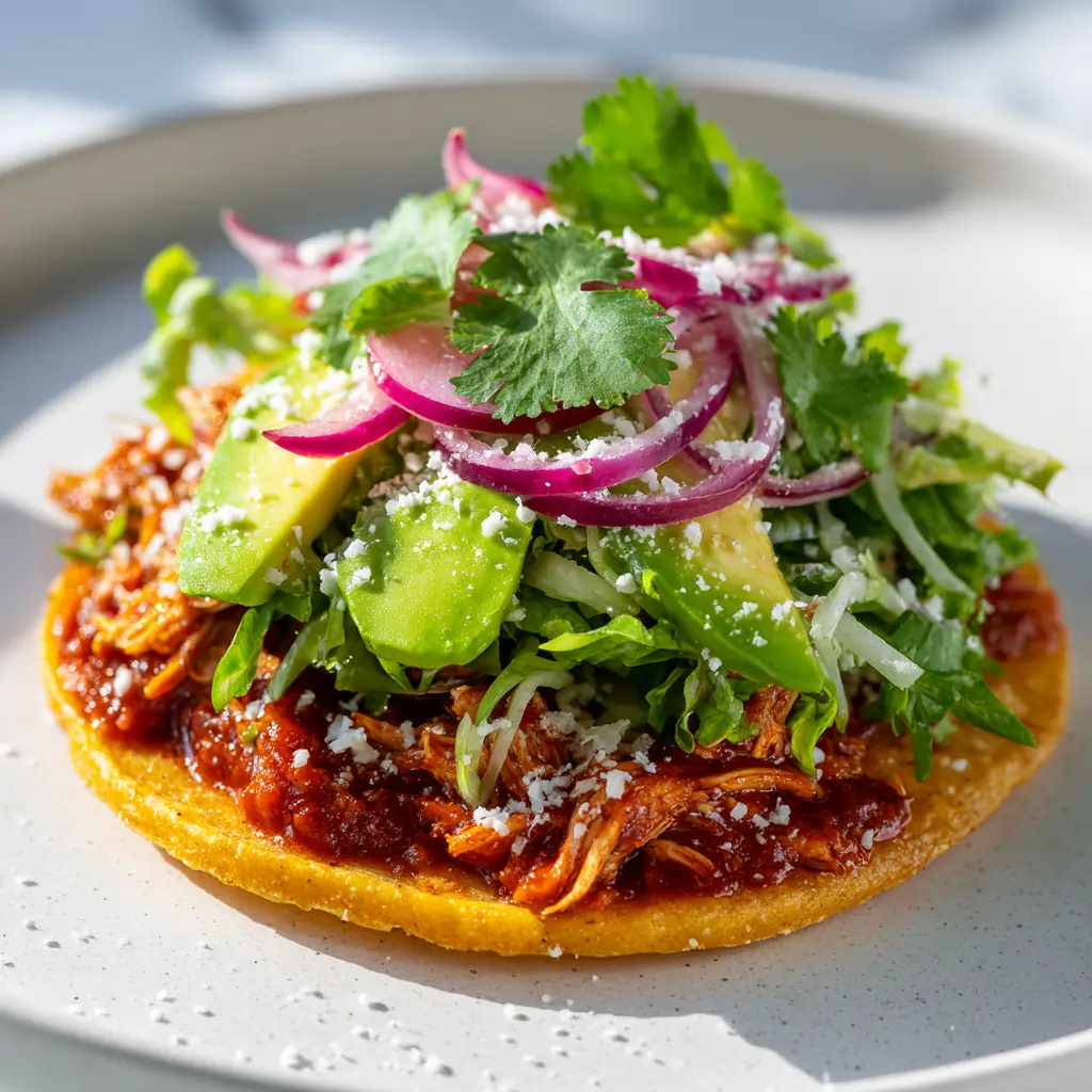 CHICKEN TINGA TOSTADAS THAT ARE QUICK & EASY ⏱️ 5 CHICKEN TINGA TOSTADAS 6