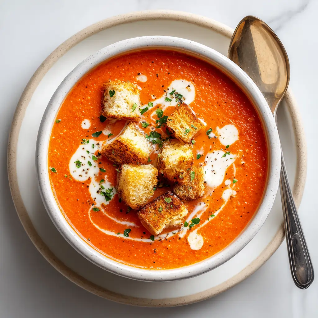 CREAMY TOMATO SOUP FOR EASY DINNERS 🍽️ 4 CREAMY TOMATO SOUP 3