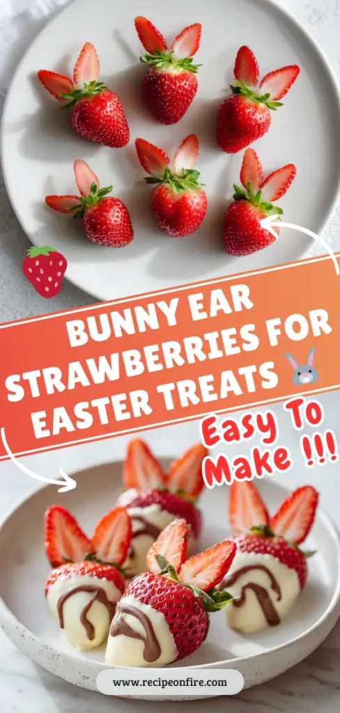 BUNNY EAR STRAWBERRIES FOR EASTER TREATS 🐰 3 For RecipeOnFire 2 5