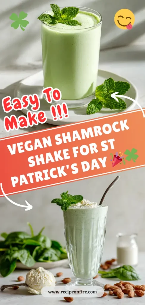 VEGAN SHAMROCK SHAKE FOR ST PATRICK’S DAY 🎉 3 For RecipeOnFire 3 5