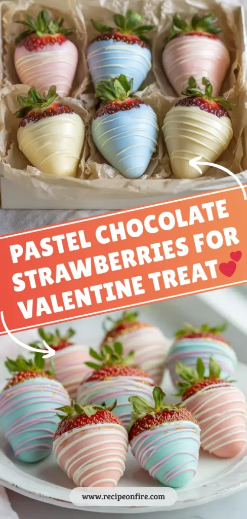PASTEL CHOCOLATE STRAWBERRIES FOR VALENTINE TREATS 💕 3 For RecipeOnFire