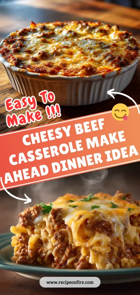 CHEESY BEEF CASSEROLE MAKE AHEAD DINNER IDEA ⏱️ 3 For RecipeOnFire 9